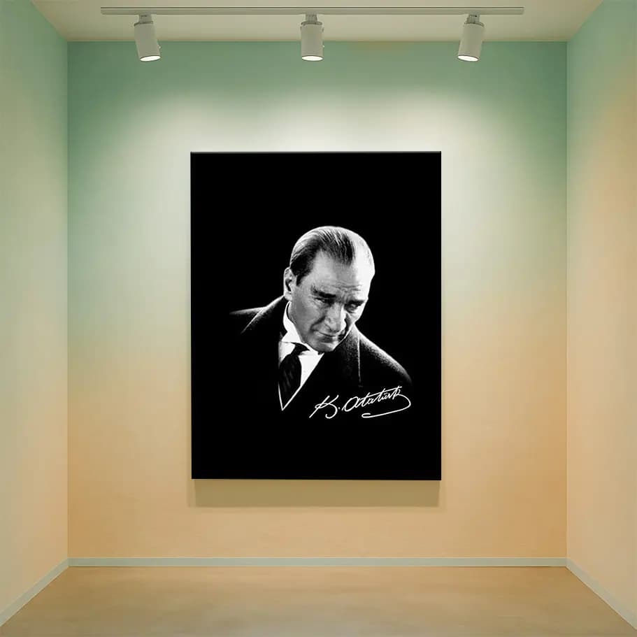 Atatürk İmza Portre Posteri