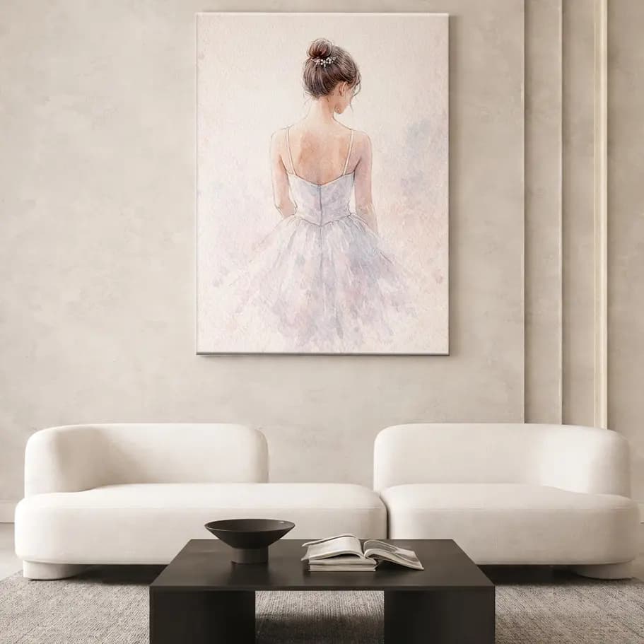 Pastel Sulu Boya Kadın İllüstrasyon Posteri