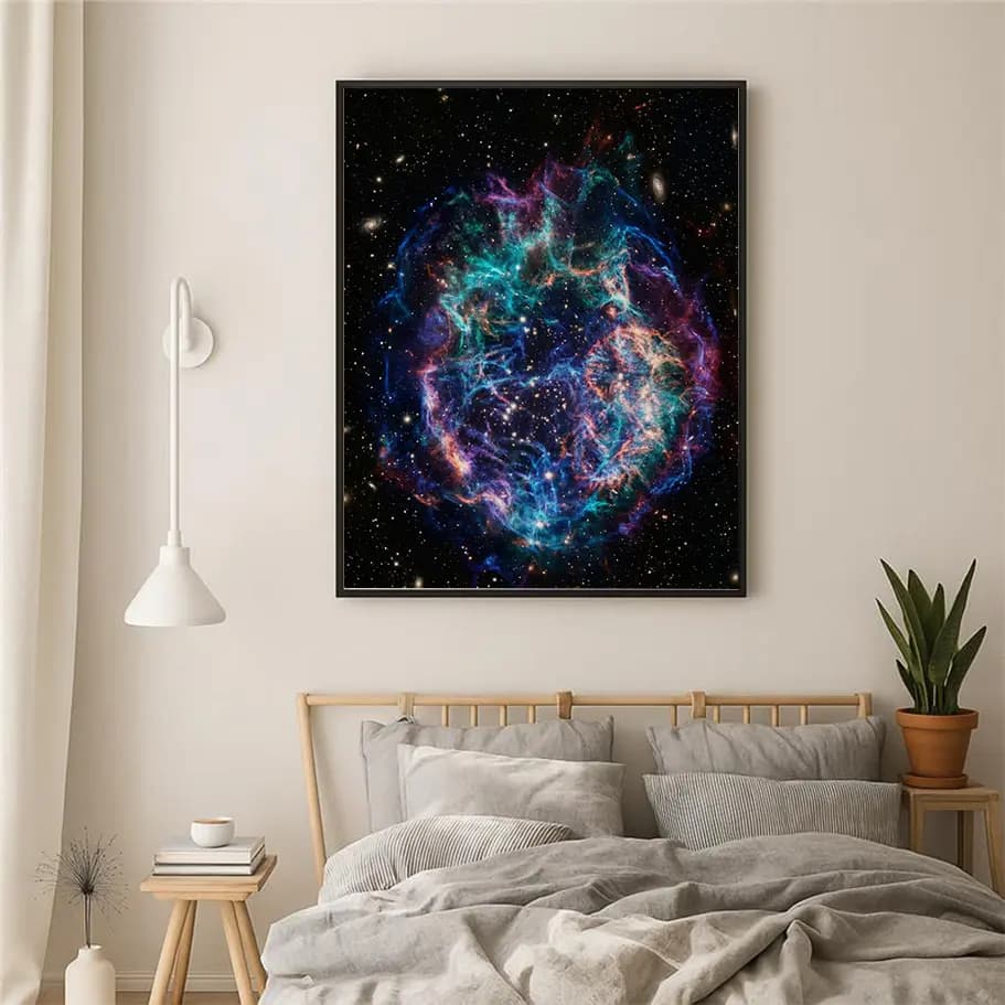 Renkli Kozmik Patlama Duvar Posteri