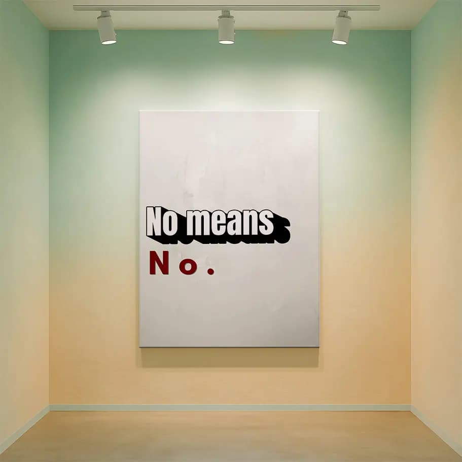 No Means No Minimal Tipografi Poster