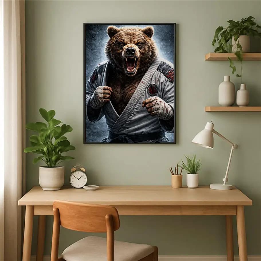 Kimonolu Dövüşçü Ayı Posteri