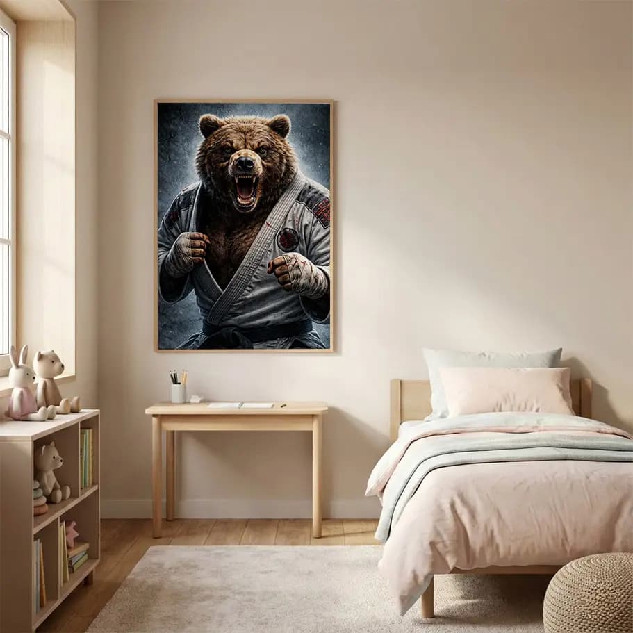 Kimonolu Dövüşçü Ayı Posteri