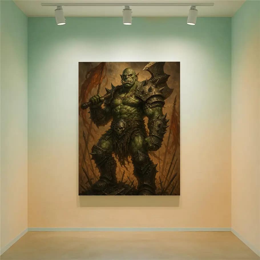 Fantastik Ork Savaşçı Posteri