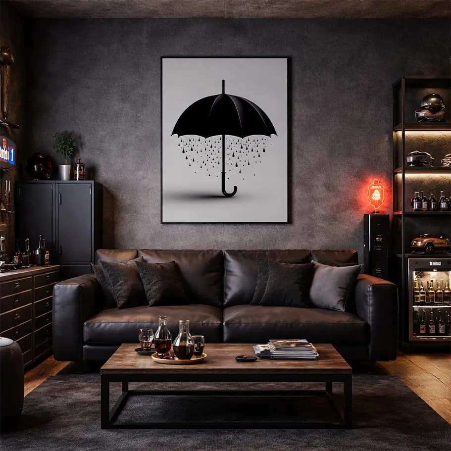 Minimal Şemsiye Poster