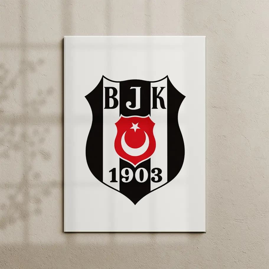 1903 Siyah Beyaz Taraftar Duvar Posteri