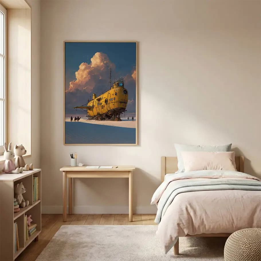 Çölde Sarı Denizaltı Poster