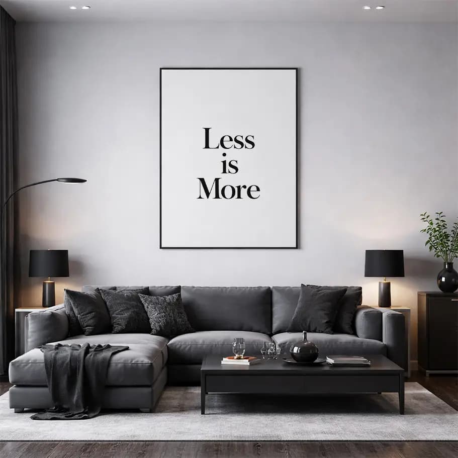 Less Is More Minimalist Poster