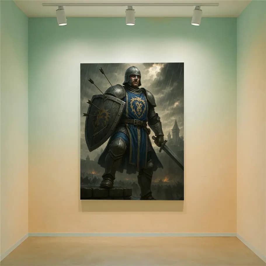 Aslan Simgeli Orta Çağ Şövalyesi