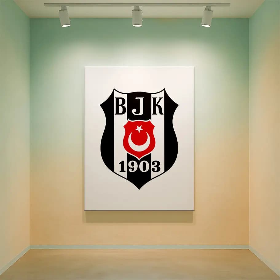 1903 Siyah Beyaz Taraftar Duvar Posteri