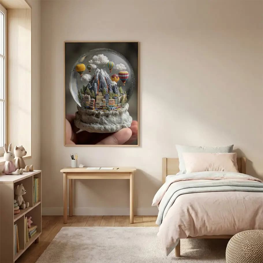 Balonlu Şehir ve Volkan Kar Küresi