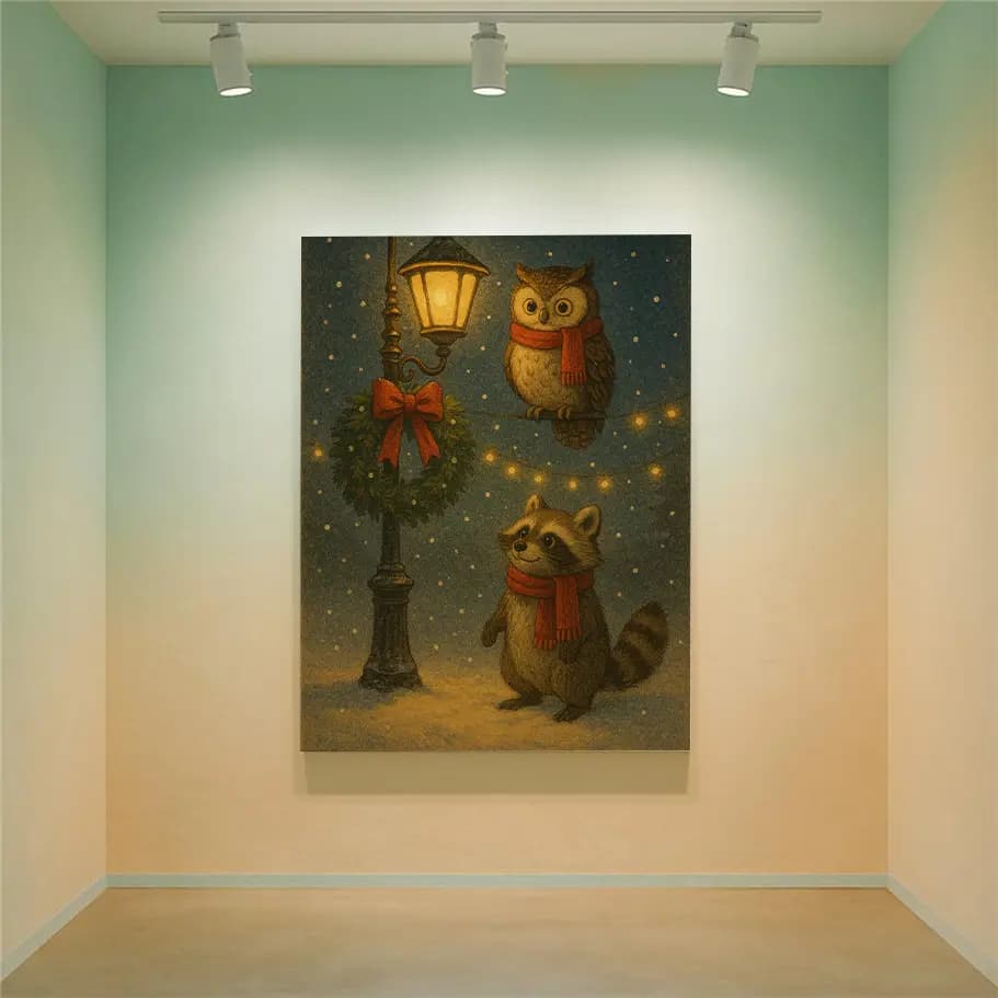 Sevimli Baykuş ve Rakun