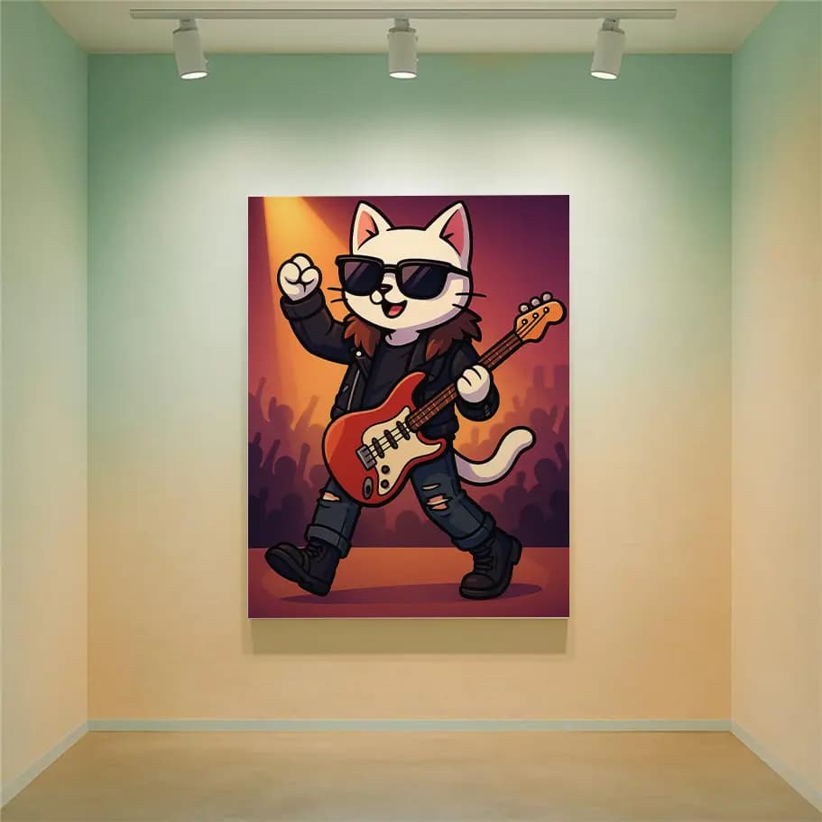 Rock Yapan Kedi Poster