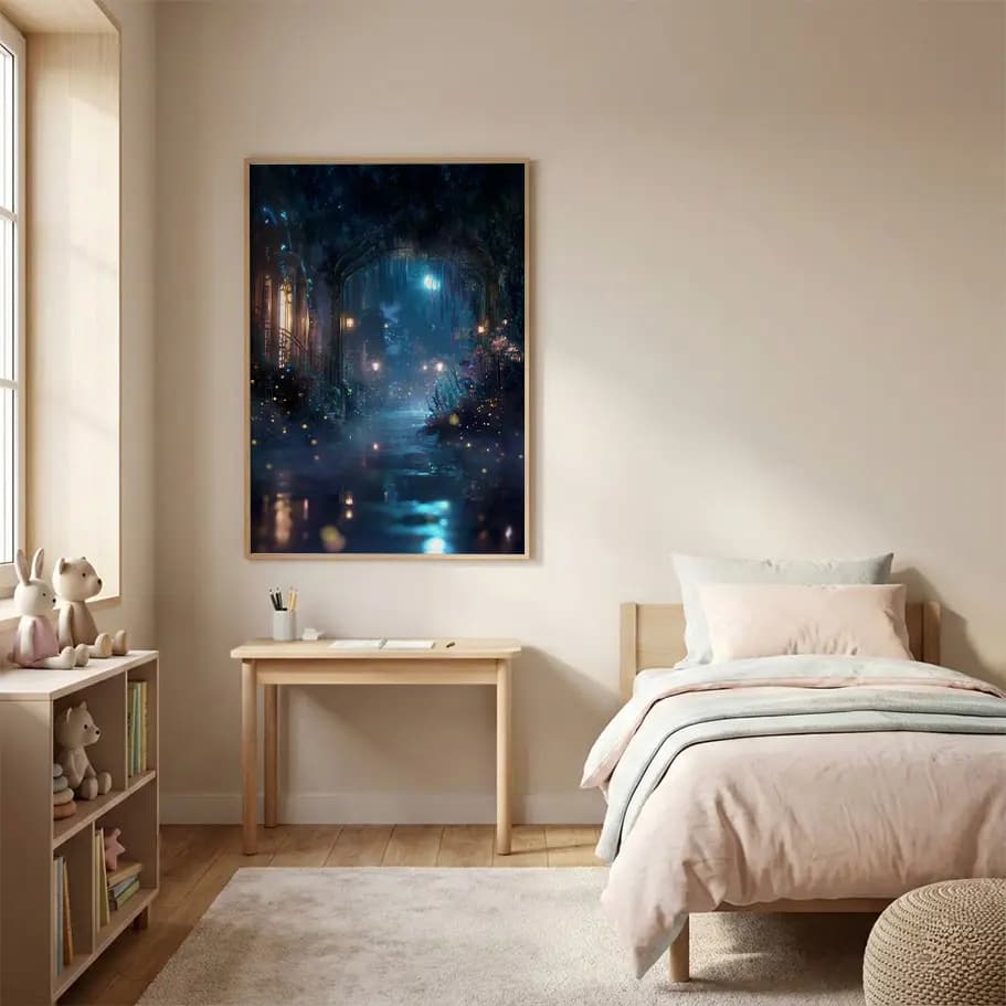 Mistik Gece Bahçesi Poster