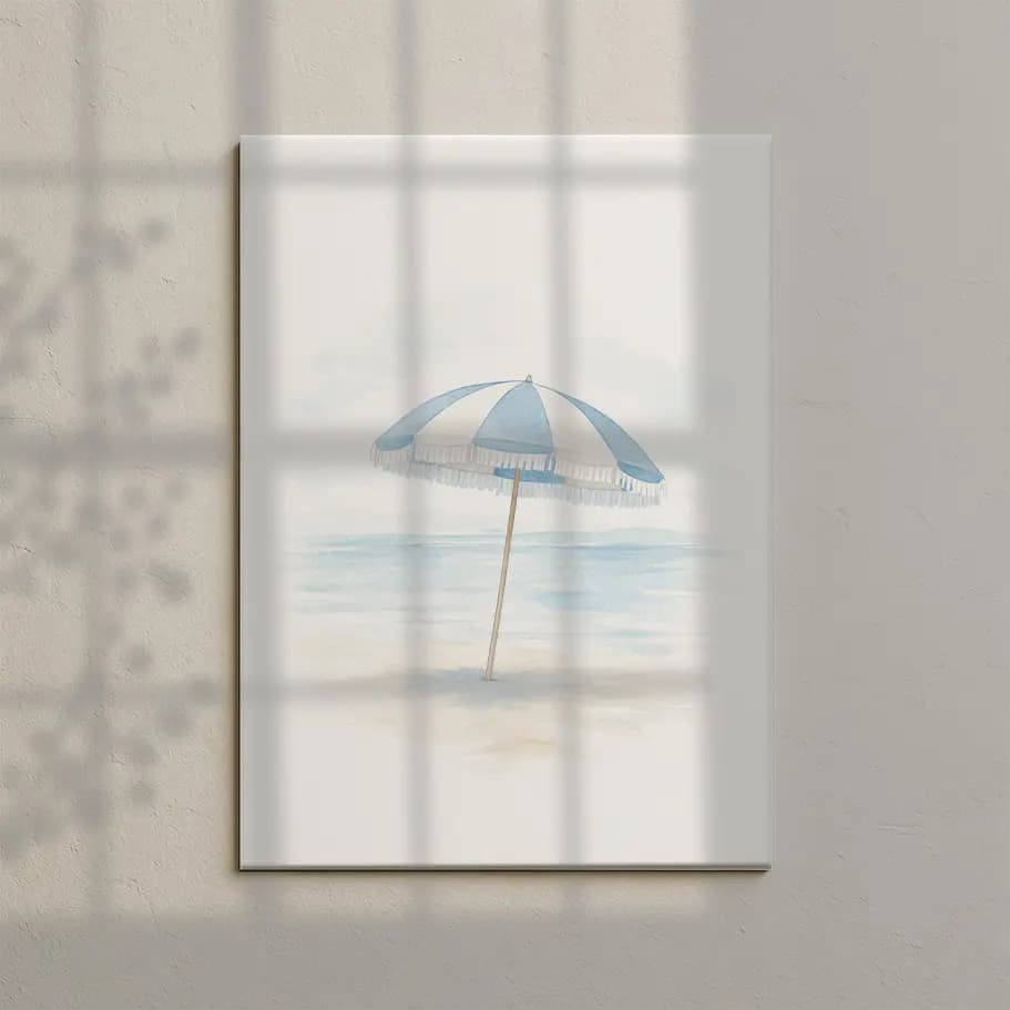 Minimal Plaj Şemsiye Posteri
