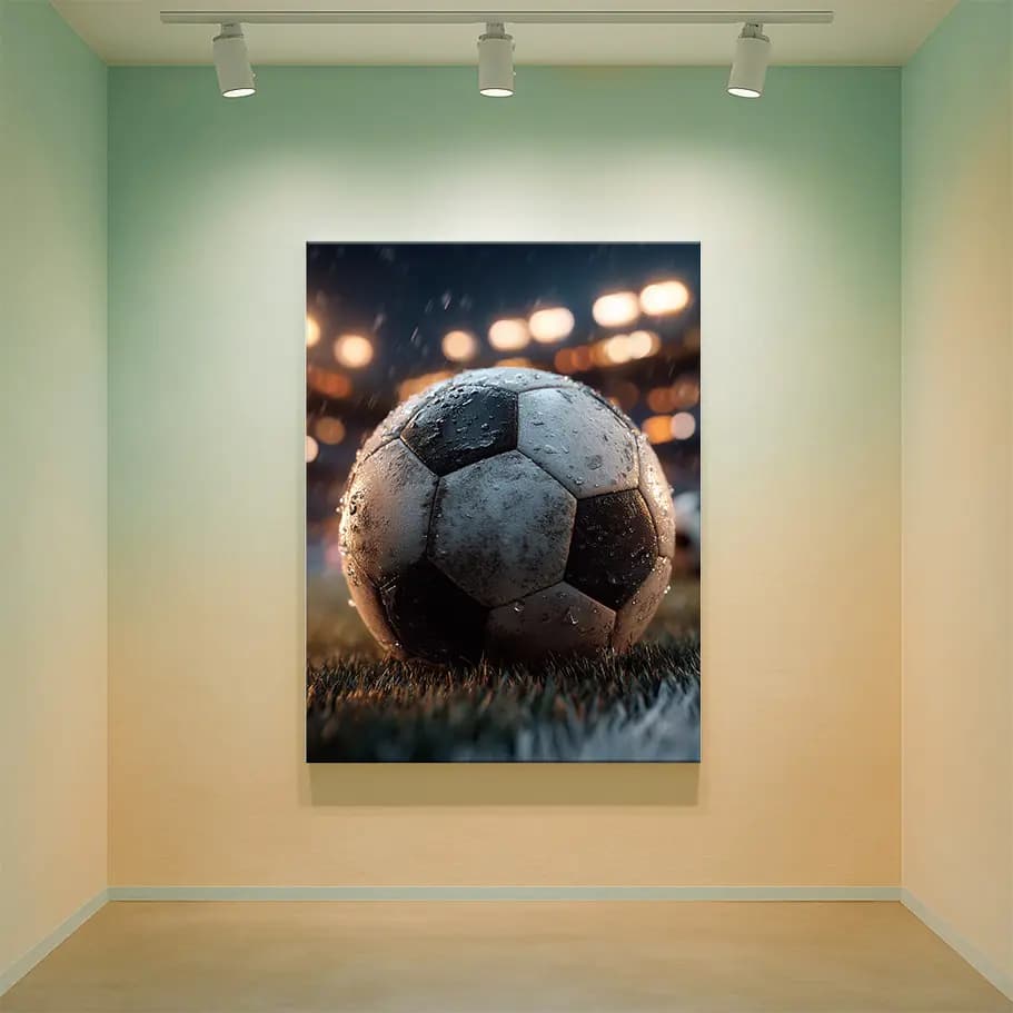 Yağmurlu Futbol Topu Posteri 