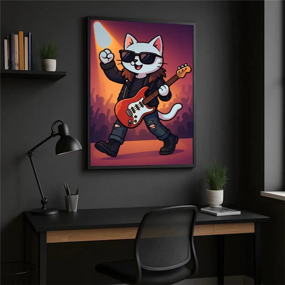 Rock Yapan Kedi Poster