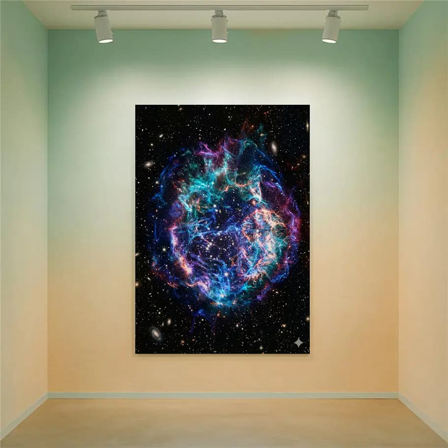 Renkli Kozmik Patlama Duvar Posteri