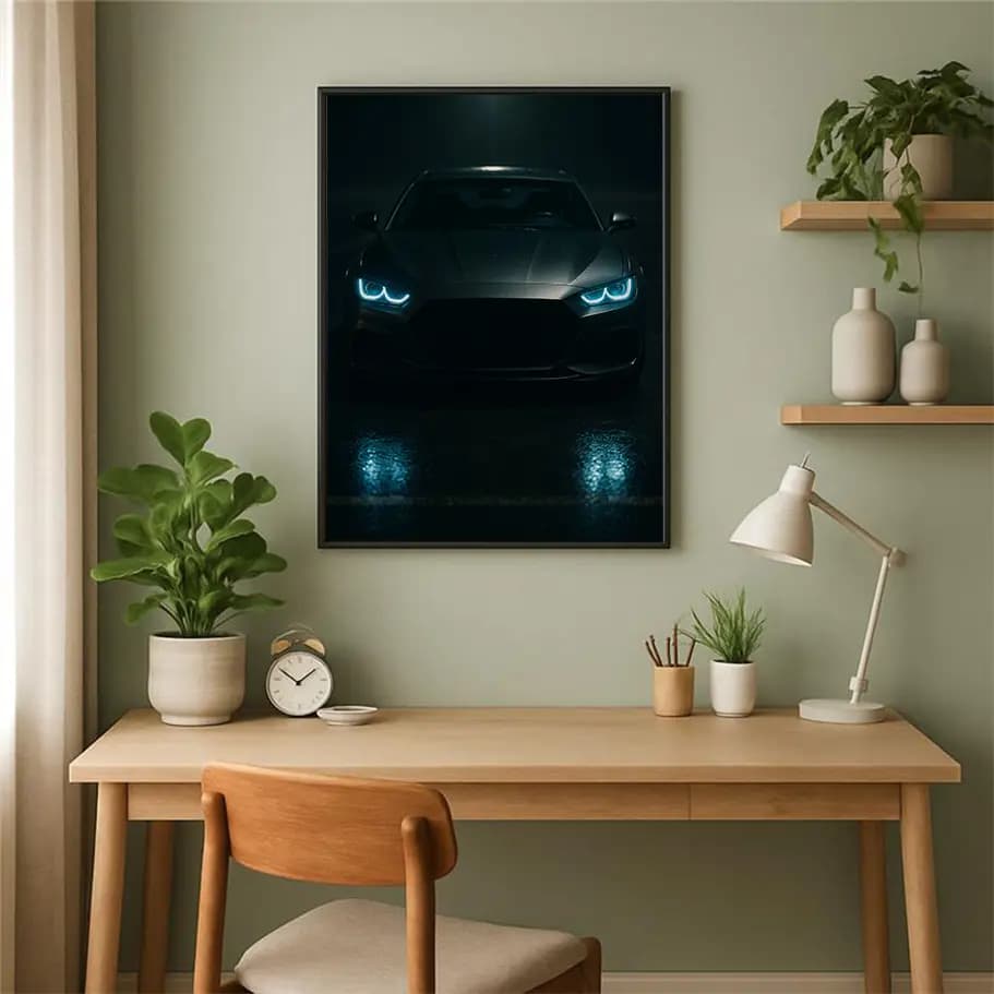Siyah Spor Araba Posteri