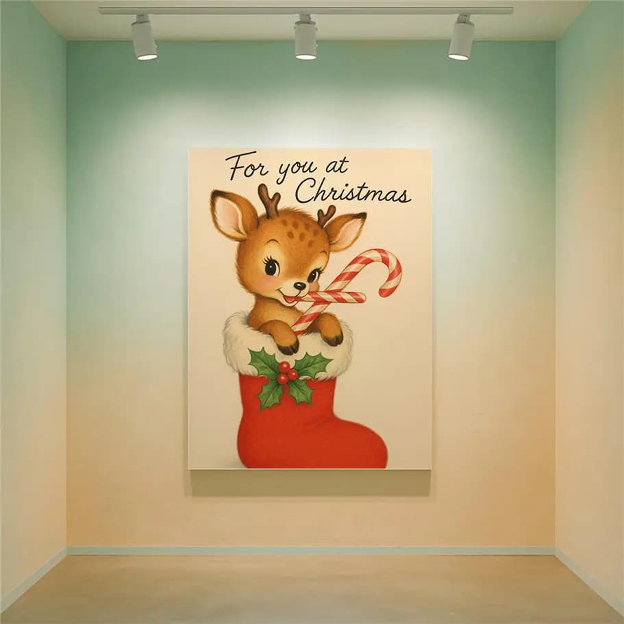 Sevimli Yılbaşı Geyiği Posteri