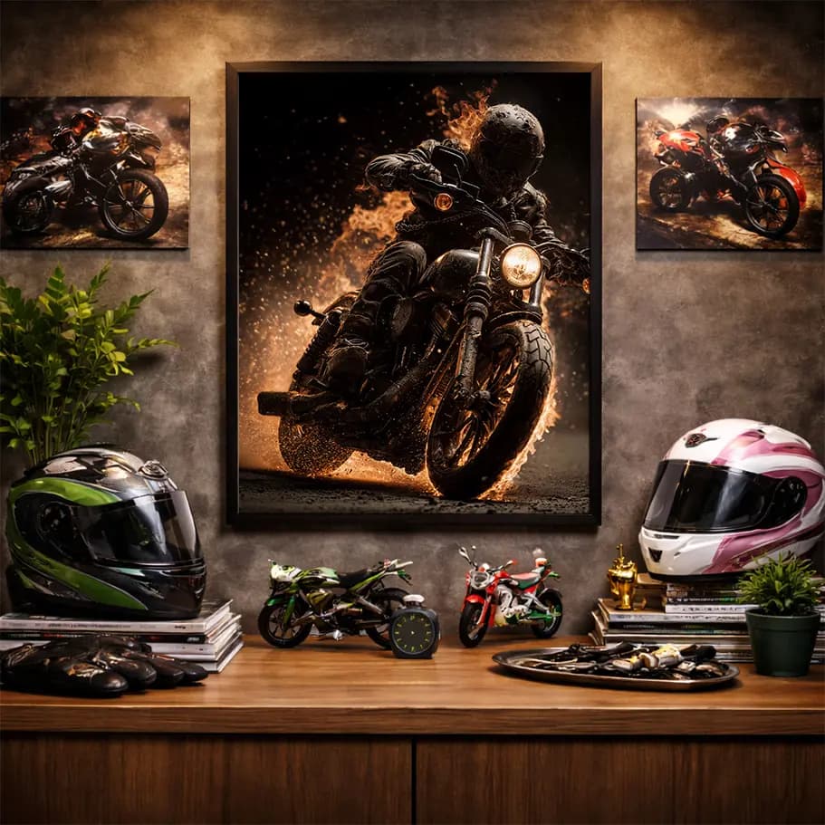 Alevli Motorcu Posteri 