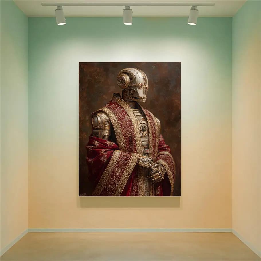 Tören Kıyafetli Robot Portresi Poster