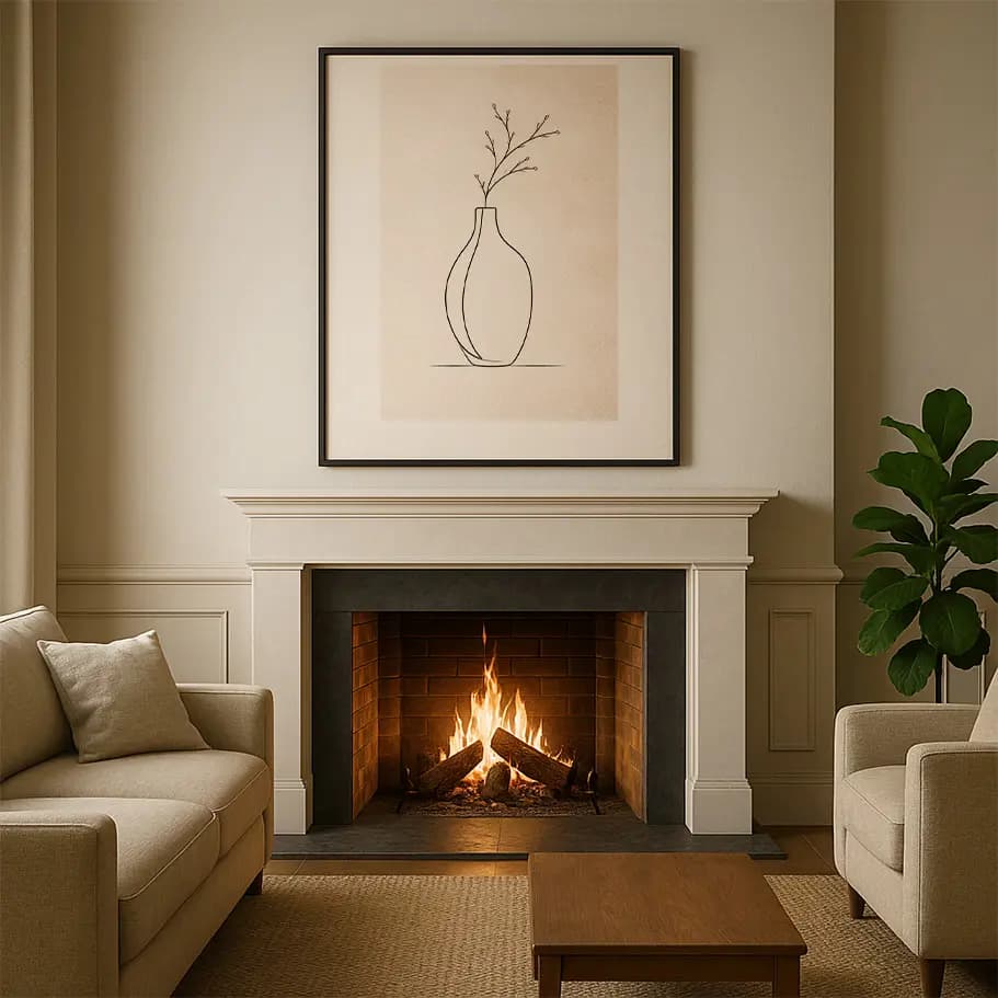 Minimal Vazo Line Art Poster