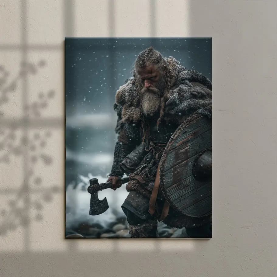 Karlı Viking Savaşçısı Posteri
