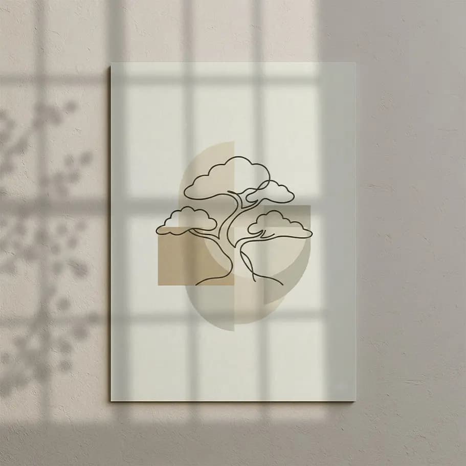 Minimal Ağaç Çizimi Poster