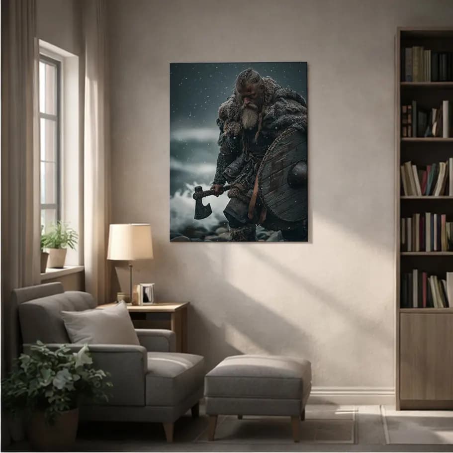 Karlı Viking Savaşçısı Posteri