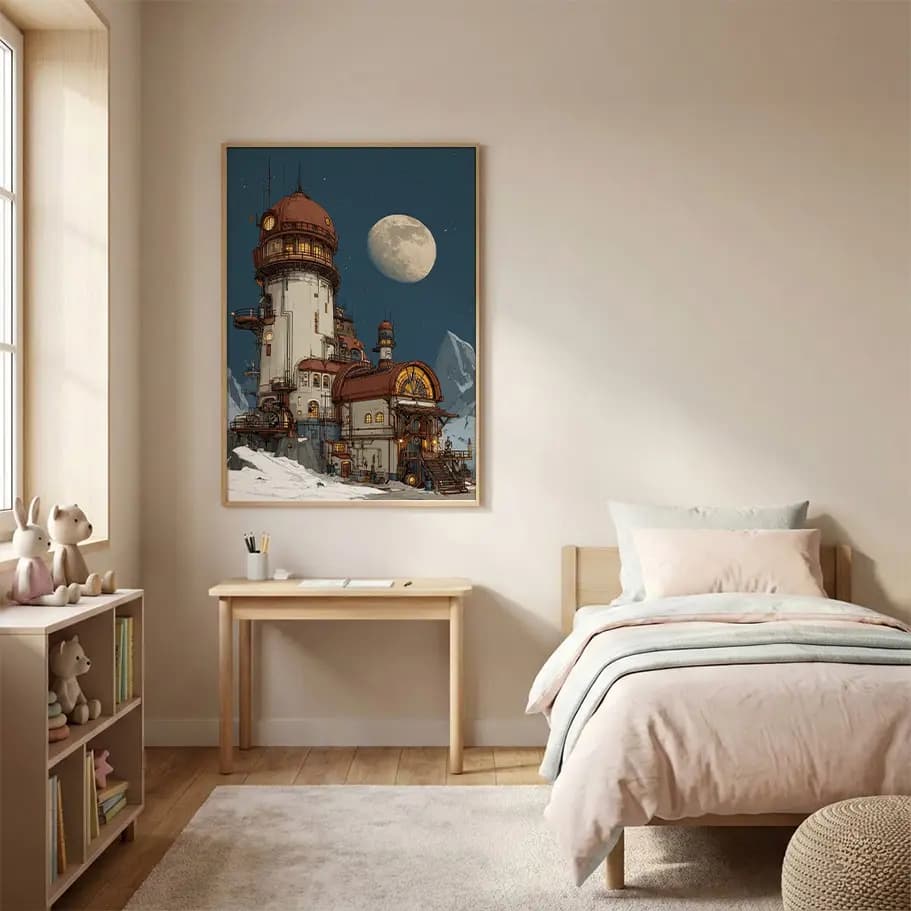 Steampunk Kule İllüstrasyonu