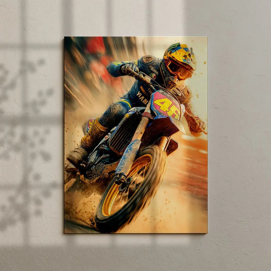 Yamaha Yarış Motoru Posteri