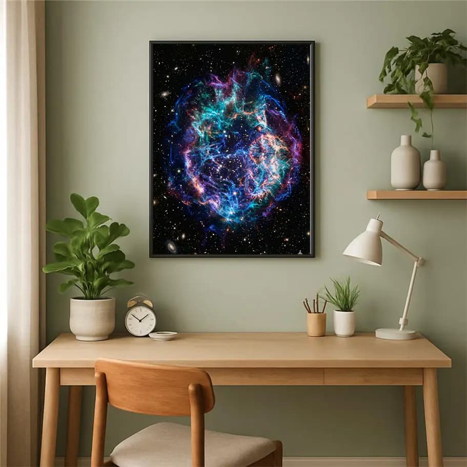 Renkli Kozmik Patlama Duvar Posteri