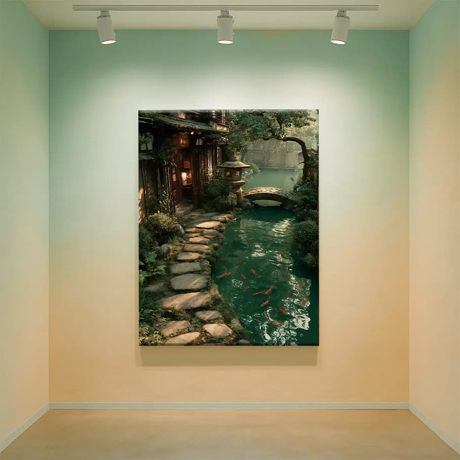 Koi Havuzu Manzara Posteri