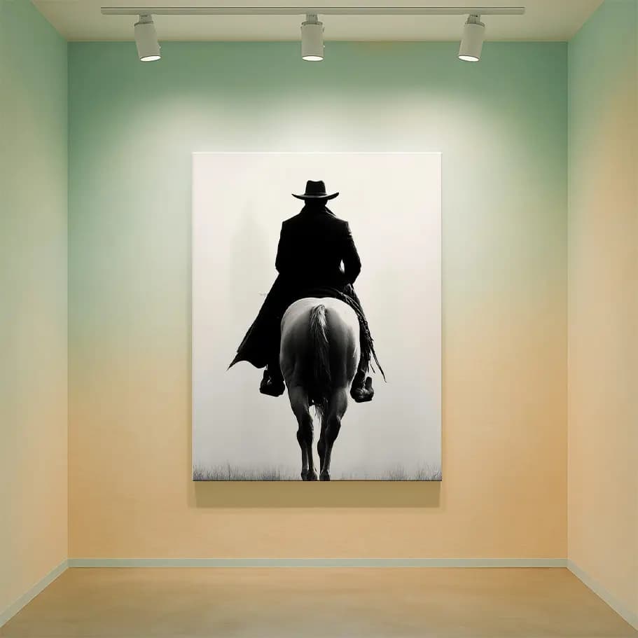 Sanatsal At Temalı Modern Poster