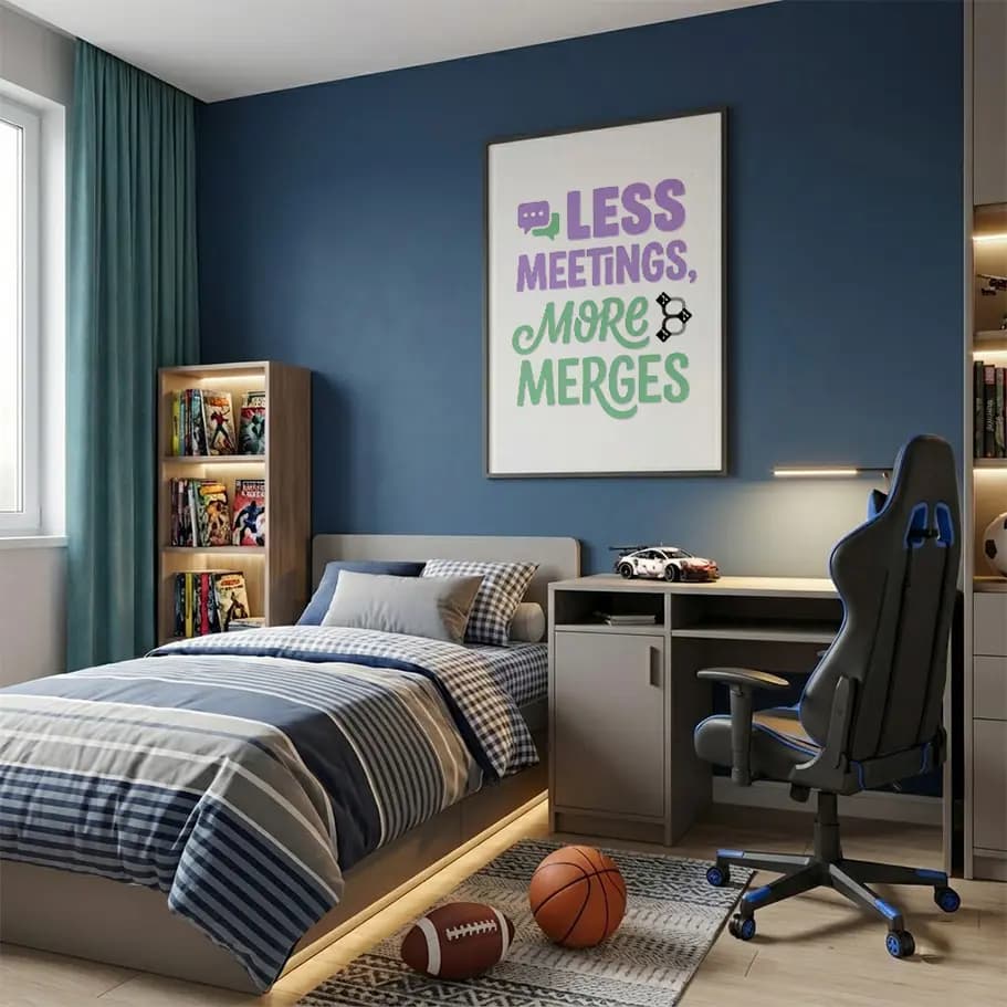 Less Meetings More Merges Poster