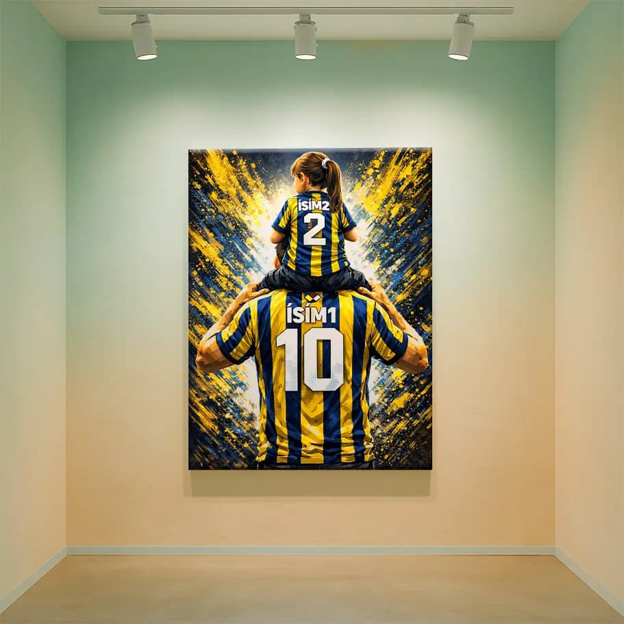 Kişiye Özel Fenerbahçe Baba Kız Taraftar Poster