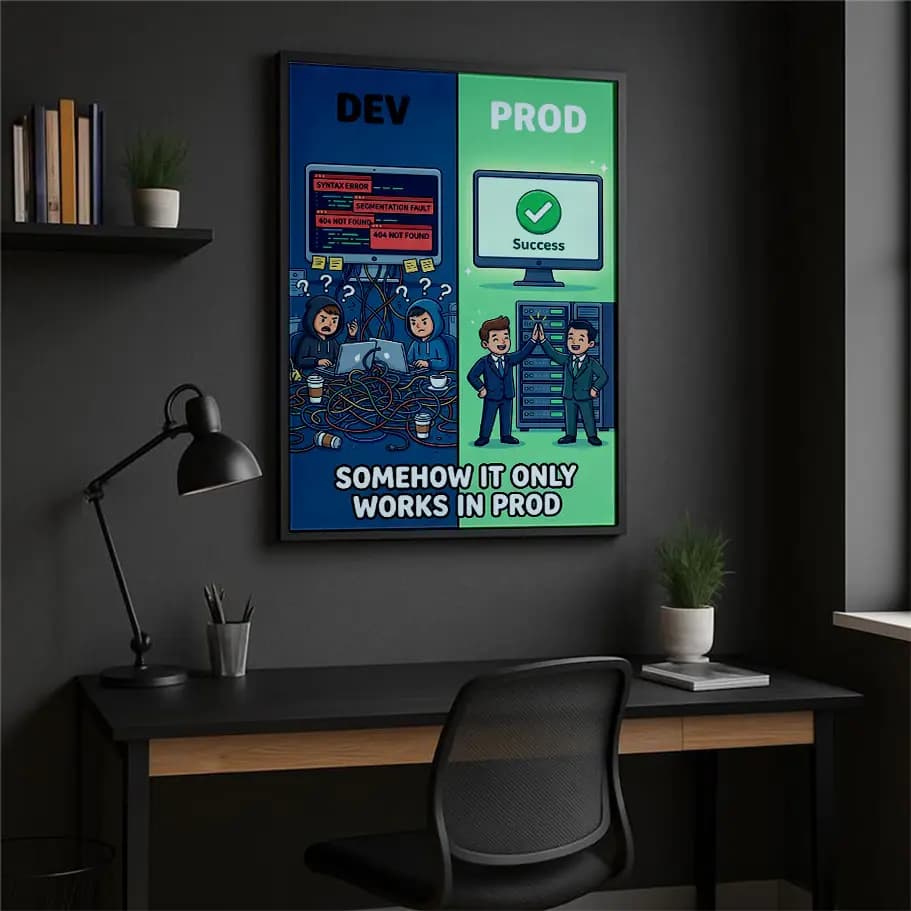 Dev vs Prod Yazılımcı Posteri