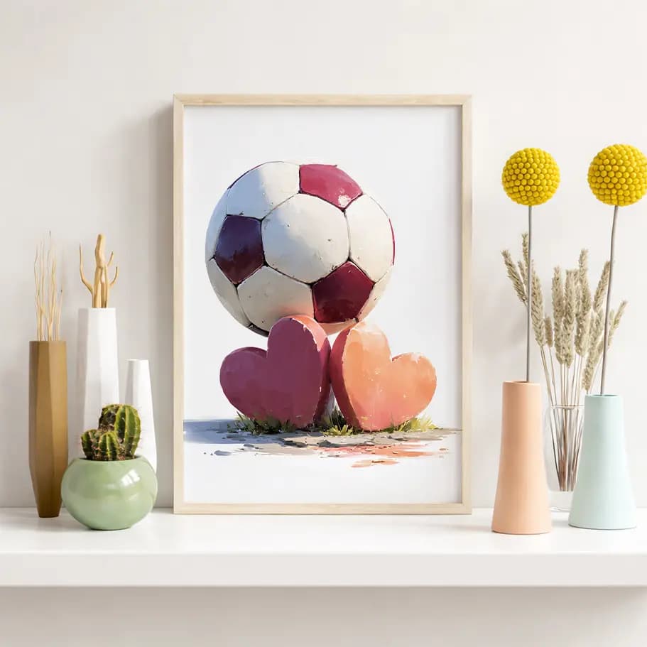 Futbol ve Aşk Temalı Poster