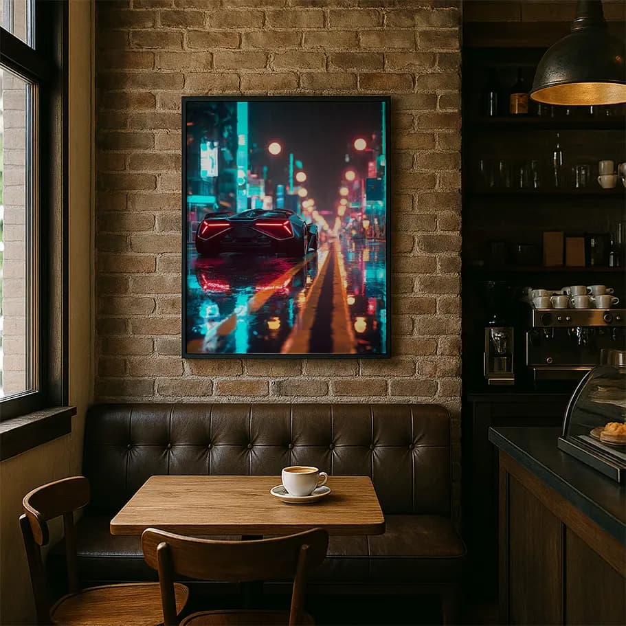 Futuristik Süper Araba Poster