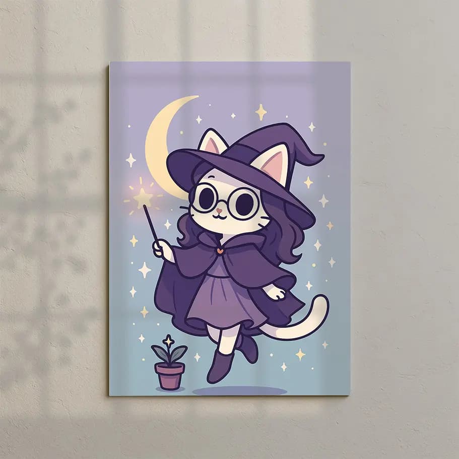 Sevimli Cadı Kedi Posteri
