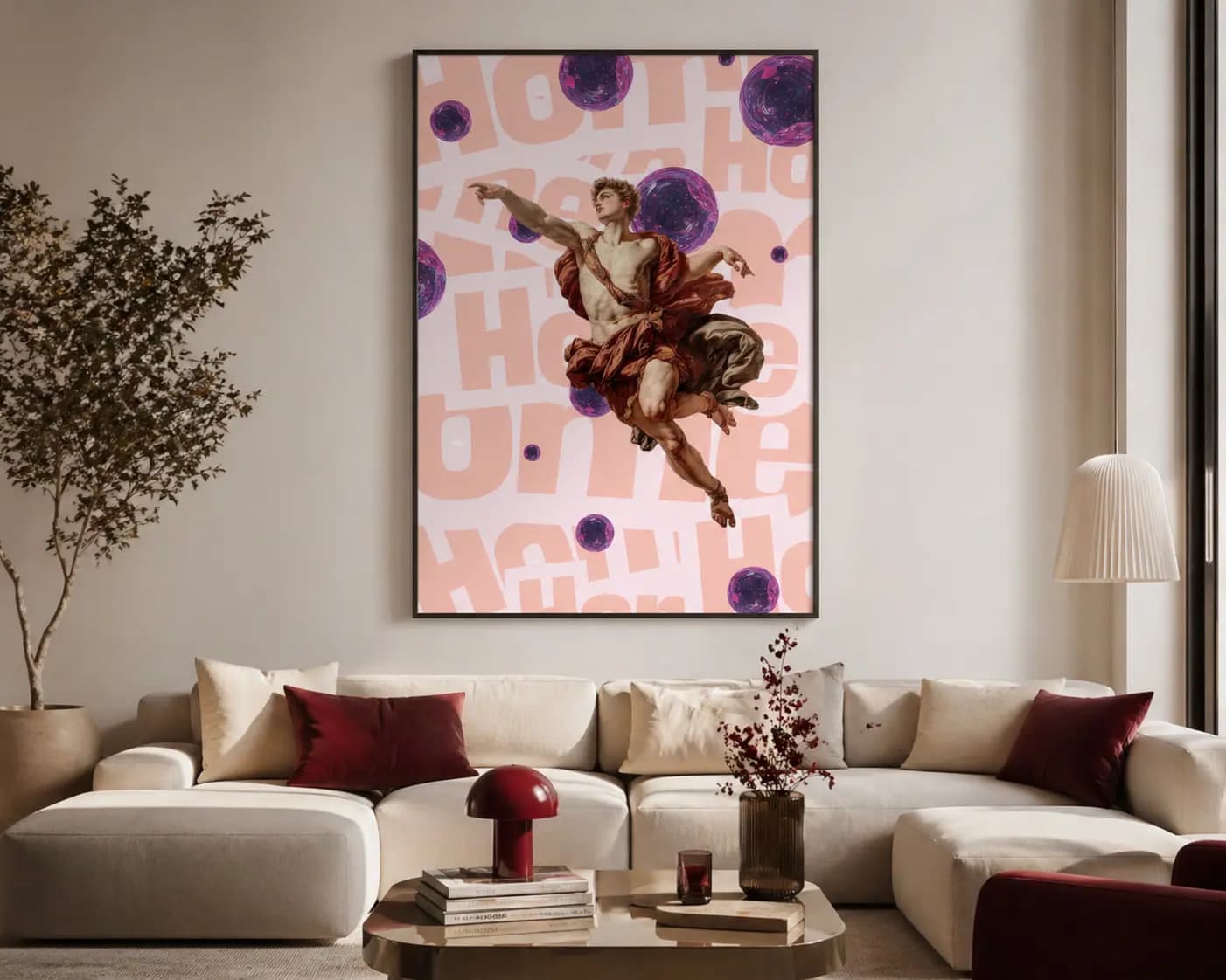Modern Klasik Figürlü Dekoratif Tablo | Salon Duvar Sanatı