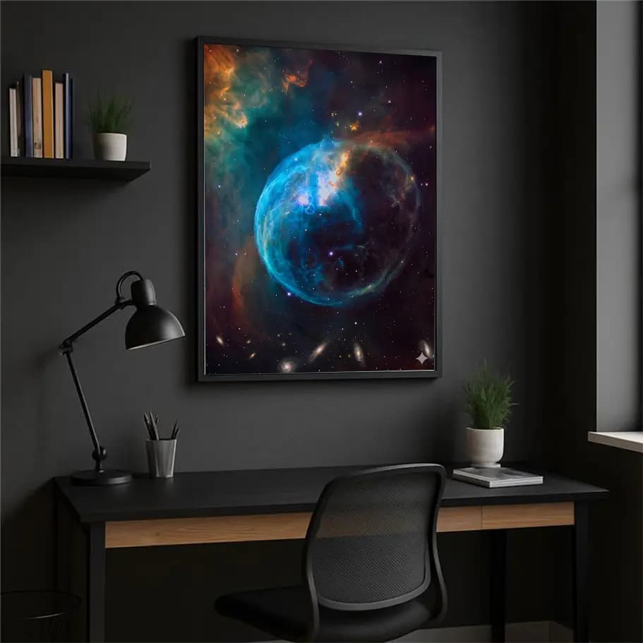 Mavi Uzay Nebula Duvar Posteri