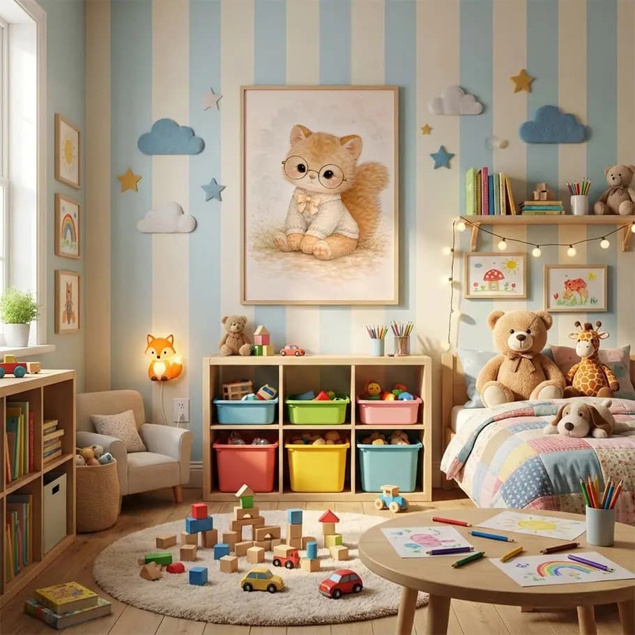 Gözlüklü Sevimli Sincap Posteri