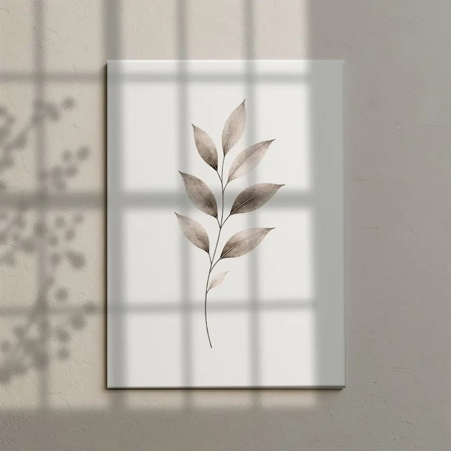 Yaprak Dal İllüstrasyonu Duvar Posteri
