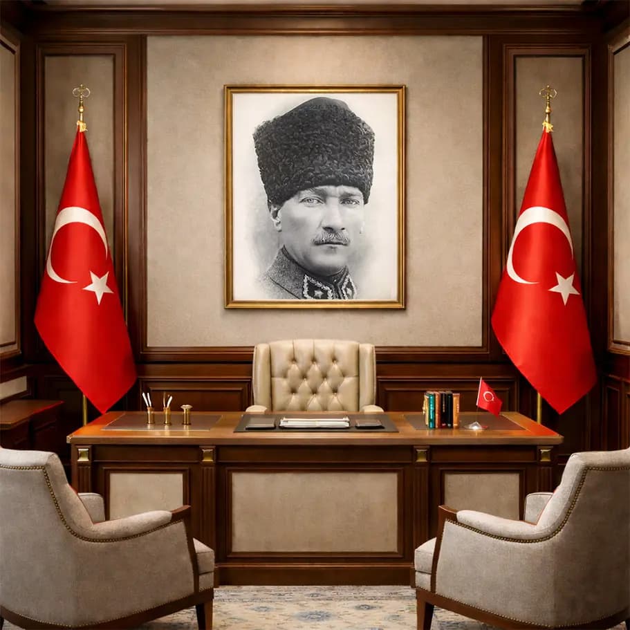 Atatürk Siyah Beyaz Poster