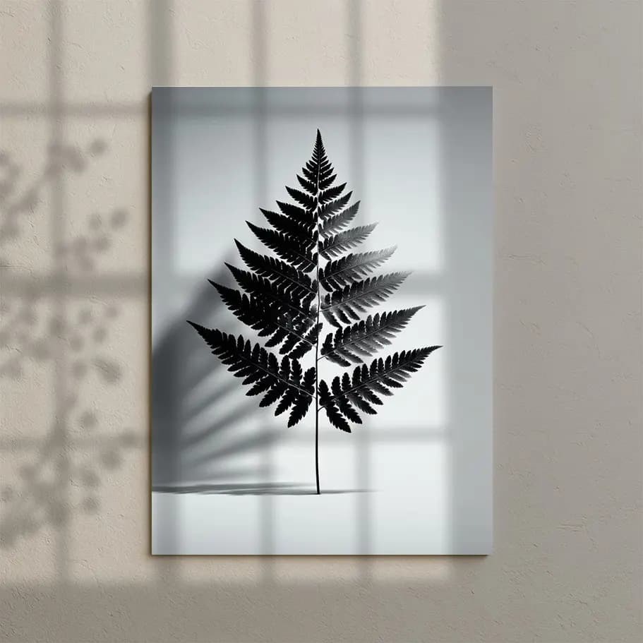 Siyah Beyaz Eğrelti Otu Posteri