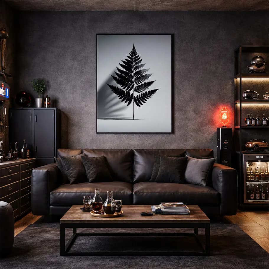 Siyah Beyaz Eğrelti Otu Posteri