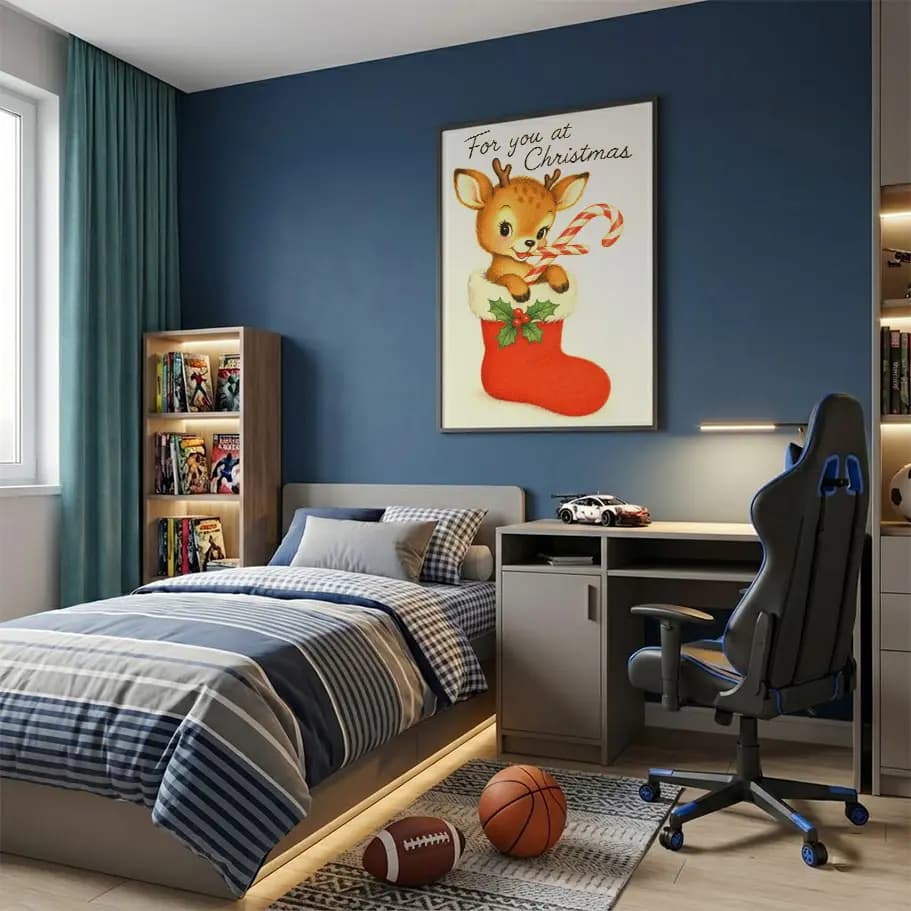 Sevimli Yılbaşı Geyiği Posteri