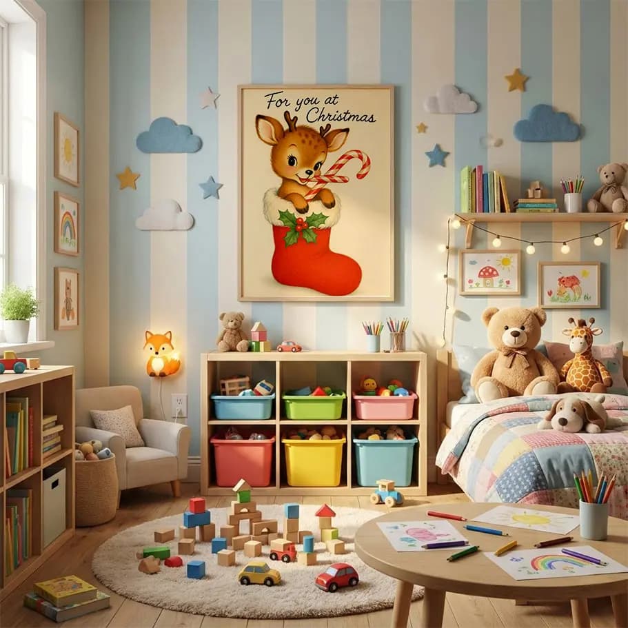 Sevimli Yılbaşı Geyiği Posteri