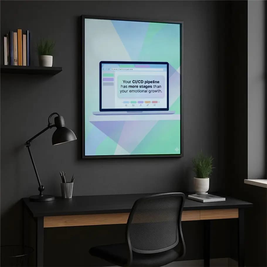 CI/CD Pipeline Poster: Aşamalar Duygusal Gelişimden Fazla